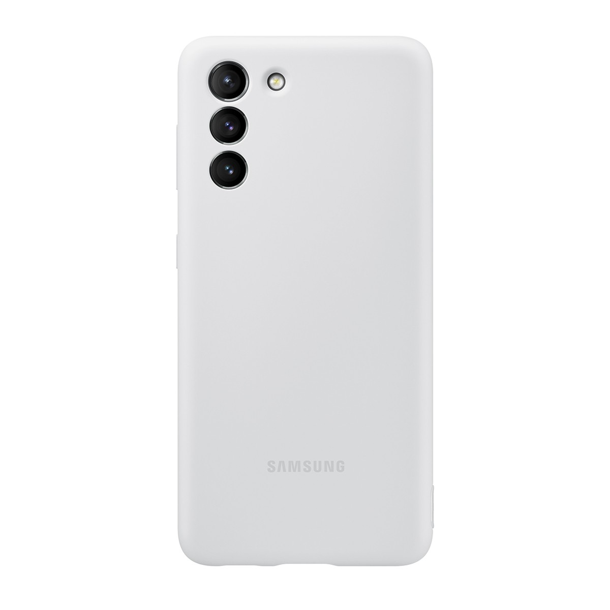 Coque silicone Galaxy S21 lisse avec intérieur microfibre anti-rayures gris clair