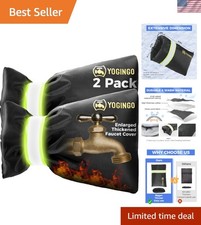 2 Pack Outdoor Faucet Covers - Winter Freeze Protection Insulation
