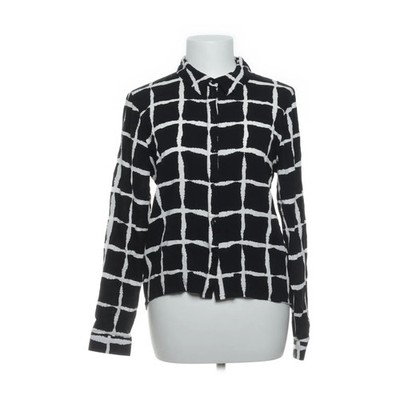 JDY, Bluse, Größe: 38, JOYPIPPA L/S SHORT SHIRT WVR CS, Schwarz/Weiß, Damen #chX