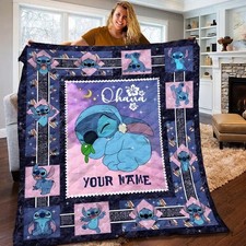 Movies Lilo and Stitch Throws Blanket With Case For Room Decor 3D Printed