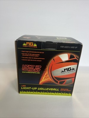 Light Up Volleyball, LED Lights, Regulation Size and Weight Fun NightGames, NEW