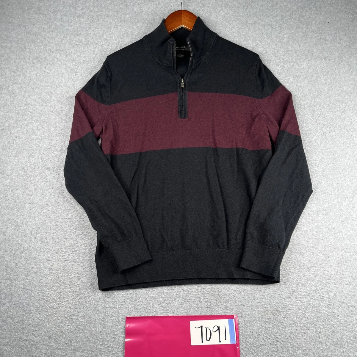 バナナ Cashmere Sweaters for Men Black 1/2 Zip Features for sale | eBay