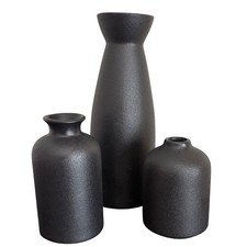 Matte Black Textured Ceramic Bud Vases | Set of 3 | Target | Minimalist Modern