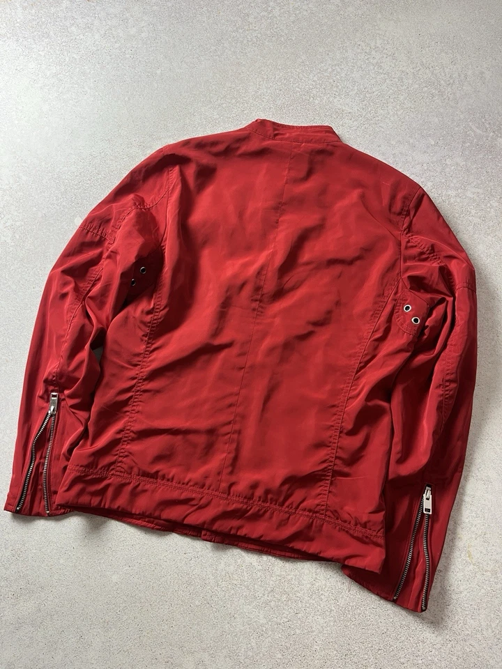 Chaqueta roja de nailon recubierta de teflón para motocicleta Diesel J-RIDE para hombre S* Foto 4 de 4