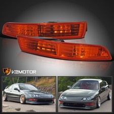 Fits 1994-1997 Acura Integra Amber Bumper Lights Parking Turn Signal Lamps 95 96
