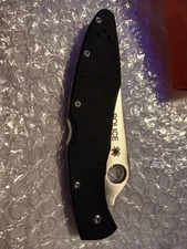 Spyderco Stainless Steel VG10 Handle G10 Black Knife