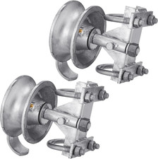 Sliding Gate Rollers Galvanized Steel Rolling Gate Hardware Kit for 2" 1-7/8"