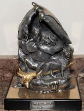 Michael Ricker Pewter Sculpture Titled "The Guardian Limited Edition 42/300
