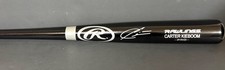 Carter Kieboom Angels Autographed Signed Black Full Size Bat