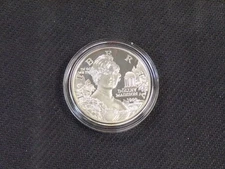 1999 US MINT DOLLEY MADISON COMMEMORATIVE DOLLAR .999 SILVER PROOF COIN W/ COA