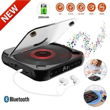 New Portable CD Player Personal CD Players with Bluetooth Rechargeable Black