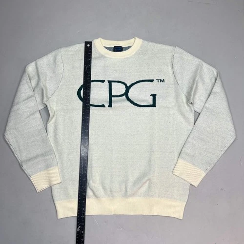 CPG CODEGRAPHY WORLDWIDE Sweater Women's Sz L Green/Crème WCPG-SWTR-NTRL-2022-3 image 9