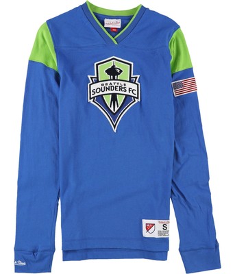 Mitchell & Ness Mens MLS Team Inspired Embellished T-Shirt, Blue, Small