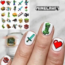 Minecraft Waterslide Nail Decals Set Of 50 Instructions And Bonus