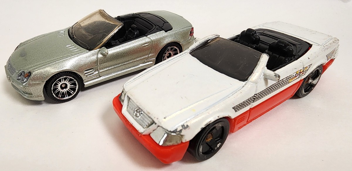 2 Loose Matchbox/Hot Wheels | 2004 Mercedes-Benz SL55 Gray 1989