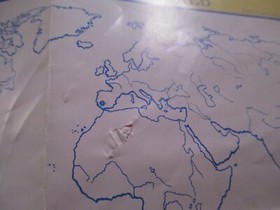 Uncharted Waters Nintendo NES Foldable Promo Map Poster Insert ONLY #B1