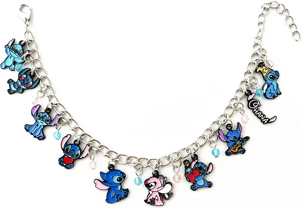 Stitch Bracelet Ohana Means Family Anime Cartoon Charm Bracelet