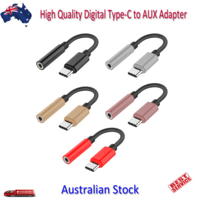 Digital Type-C Adapter Extension Cable to 3.5mm AUX Earphones Headphones