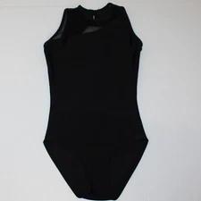 Ballet Rosa Nadege Wavy Mesh Insert Low Plunge Back Sleeveless Leotard size XS