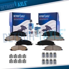 Front and Rear Ceramic Brake Pads Kit for Ram 3500 2500 1500 Dodge Ram 2500 3500