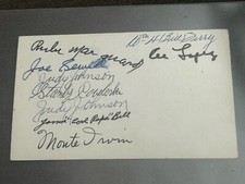 Baseball Hall Of Famers Autographed / Signed Index Card ~ Negro Leaguers + MLB
