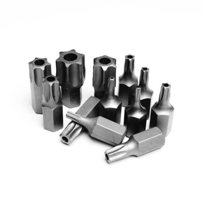 Bit T-Profil Torx mit Bohrung, Antrieb 10 mm (3/8'') Bits 30 mm lang T10 - T70