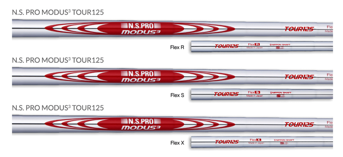 N.SPRO MODUS3 TOUR125X P〜5 Nippon N.S. Pro Modus 3 Tour 125 Iron Shafts Steel .355 Taper Tip