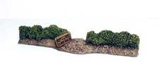6mm / 10mm Wargame Terrain - 4 x Gated Hedgerow Sections. UNPAINTED