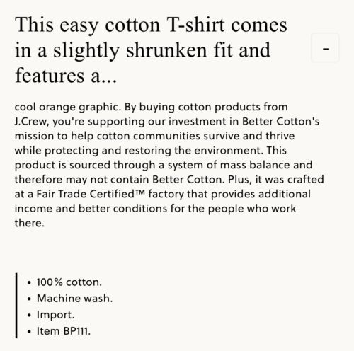 NWT J. Crew Shrunken Cotton Oranges Graphic T-Shirt 2X NEW - Picture 2 of 2