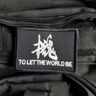 METAL GEAR SNAKE GITD TO LET THE WORLD BE SWAT HOOK PATCH DARK GRAY BADGE