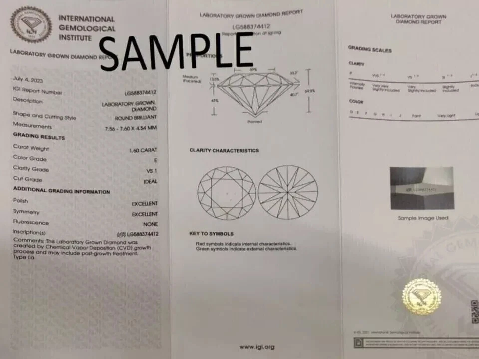 Сертифицированное IGI обручальное кольцо с одним бриллиантом овальной огранки 5 карат золото 14 карат - Изображение 4 из 4
