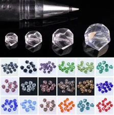 Helix Twist Faceted Crystal Glass Loose Crafts Beads lot 4mm 6mm 8mm 10mm 12mm