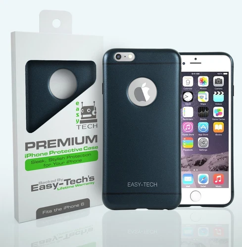 Easy-Tech "Insta-Snap" iPhone 6 Case [BLUE] +Free Screen Protector FREE SHIPPING