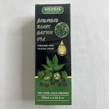 HSUGIS Jamaican Black Castor Oil 4.26 fl oz. 100% Pure Cold Pressed New In Box