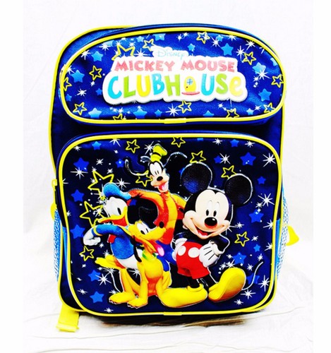 DISNEY MICKEY GOOFY PLUTO&DONALD DUCK 14" BLUE BACKPACK AND 9.5" LUNCHBOX-NEW! - Picture 2 of 7