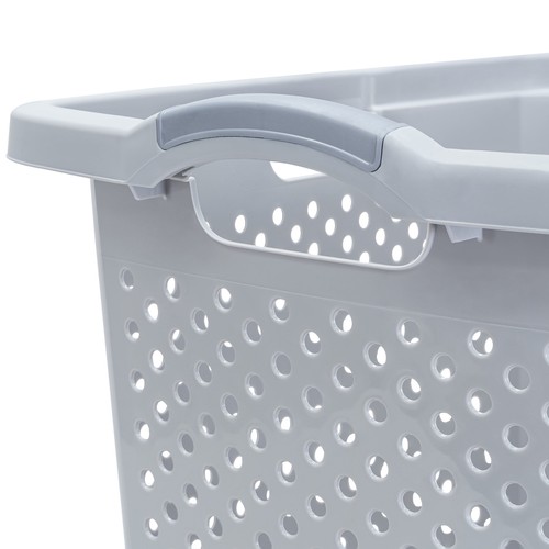 XL Lamper Plastic Laundry Basket 2.5 Bushel, Soft Silver, Adult / Tween - Picture 8 of 8