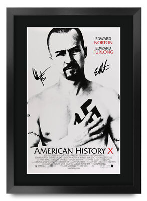 AMERICAN HISTORY X アメリカンヒストリーx ポスター American History X A3 Framed Edward Norton Poster Signed Print for