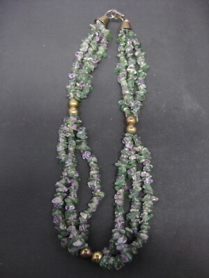 Vintage hand made artificial stone necklace