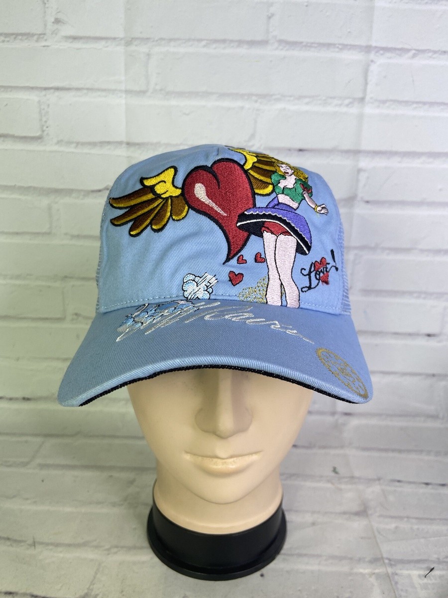 Cliff Raven Artwear Pinup Ed Hardy Tattoo Embroidered Mesh Back