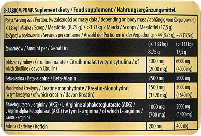 KEVIN LEVRONE Shaaboom Pump Black Line Pre-workout Booster 385g - Bild 3 von 4