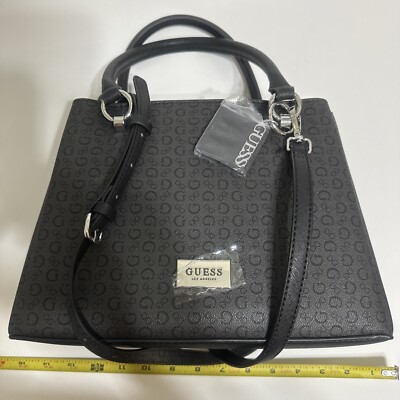 Guess NOELLE CONVERTIBLE XBODY FLAP - Borsa a tracolla - coal logo/grigio scuro
