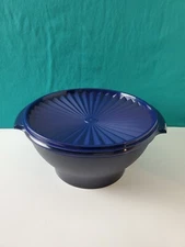 New Tupperware Servalier Salad Large Serving Bowl 17 Cup Midnight Blue