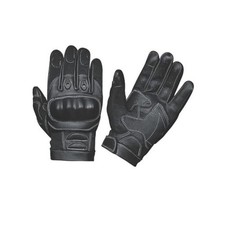 UNIK Men's Knuckle Armor Full-Finger Cowhide Leather Motorcycle Gloves - Medium
