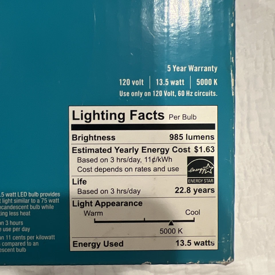 EcoSmart 75W Equivalent BR40 Dimmable LED Light Bulb Daylight (3-Pack) - Image 2 of 4