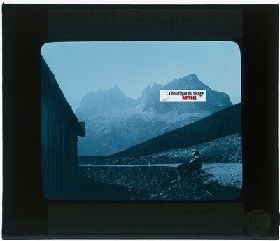 Col du Glandon, Foto J. Moulin, Glasplatte, Farbe, positiv 8,5x10 cm