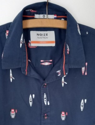 NOIZE AMSTRDM Hemd Boote maritim Gr. M dunkelblau Topzustand  !!!