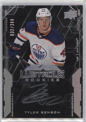 2020-21 SPx UD Black Lustrous Rookie Signatures Tier 1 Tyler Benson Auto RC s3g