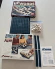 Vintage Milton Bradley Upwords 3D Word Game Stackable Tiles 10x10 Board Game