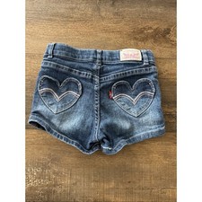 Girls Levi Shorts Shorty Short 6 Reg Heart Pockets Adjustable Waist Denim Summer