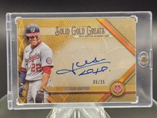 2022 Topps Tribute Juan Soto Solid Gold Greats Autographs #'d /25 Mets #GGA-JS 